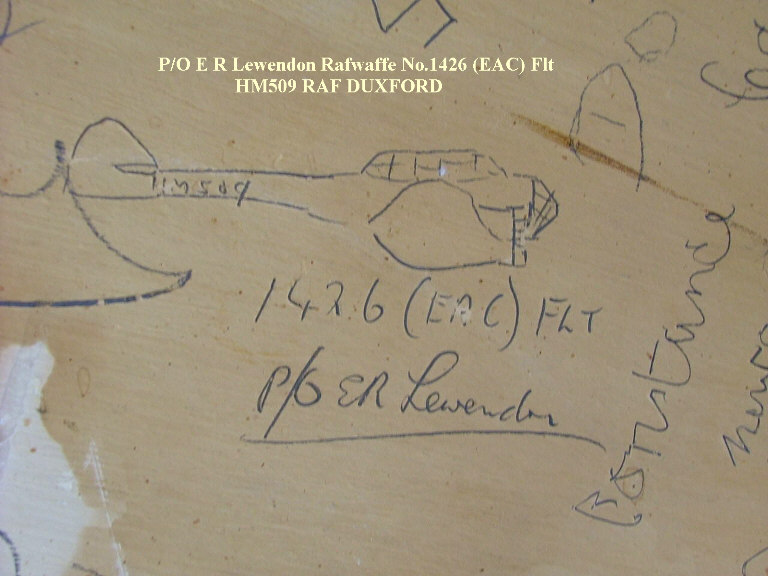 P/O ER Lewendon Rafwaffe No 1426 (EAC) Flt HM 509 RAF Duxford 